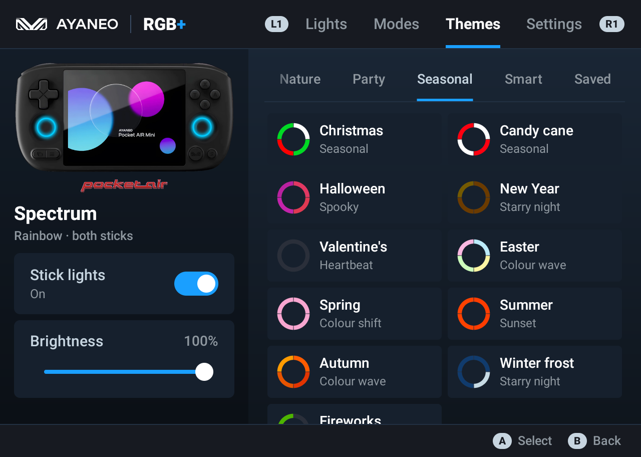 Seasonal themes